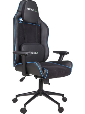 RebelX Square Kumaş Kaplama Oyuncu Koltuğu – 3D Kolçak, Bel ve Boyun Yastığı, Ayarlanabilir Yükseklik, Turkuaz