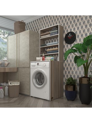 Kenzlife Çamaşır Makinesi Dolabı Vanka Crd 180*066*55-20 Banyo Kapaksız Arkalıksız