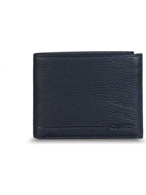 Guard Lacivert Yatay Deri Erkek Cüzdanı