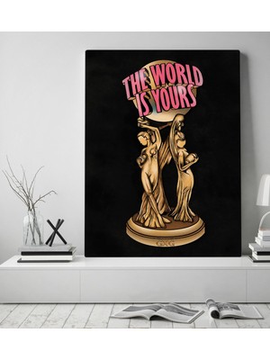 Bk Gift The World Is Yours Tasarımlı Kanvas Tablo 50X70CM-2