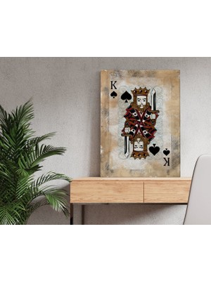 Bk Home Iskambil Maça Papaz Tasarımlı Kanvas Tablo 50X70CM-1