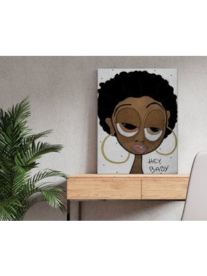 Bk Home The Lazy People Collection Foxy Lady Tasarımlı Kanvas Tablo 50X70CM-1