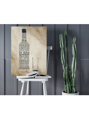 Bk Home Rakı Tasarımlı Kanvas Tablo 50X70CM-8
