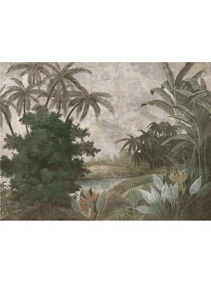 Botanik Özel Tasarım Duvar Kağıdı Vinil