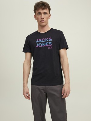 Jack & Jones Erkek Logo Baskılı Tişört 12210868