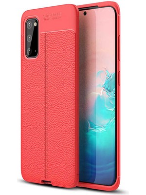 Canpay Samsung Galaxy S20 Uyumlu Kılıf Esnek Pu-Deri Leather-Pu Series Protected Case