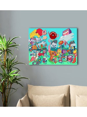Bk Gift Modern Soyut Tasarımlı Kanvas Tablo 50X70CM-29