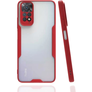 Kzy Xiaomi Redmi Note 11S Global Kılıf Kamera Korumalı Colorful Kapak - Kırmızı
