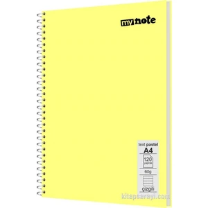 MyNote Flex Pastel Defter Spiralli PP Kapak 120yp Çizgili A4 1 Adet