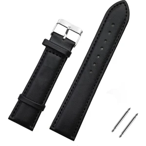 Online Kordon Fossil Saat Uyumlu Klasik Siyah Renk Deri Saat Kordonu Kayışı