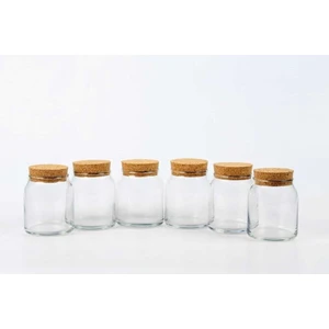 Efem La vie  6 Lı El Işleme Camda Vakumlu Mantar Kapaklı Baharat Kabı baharatlarınız. bozulmaz. ÜRÜNÜMÜZÜN MANTAR KAPAKLARI, SÜREKLİ SU İLE TEMAS HALİNDE OLMADIĞI İÇİN KOKU YAPMAZ