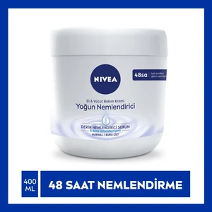 NIVEA El ve Vücut Bakım Kremi Yoğun Nemlendirici 400ml, 48 Saat Nemlendirici, Deniz Mineralleri