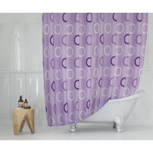 Tropik Banyo Duş Perdesi 5033 Tek Kanat Lila 1X120X200