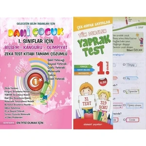 Altın Nokta Yayınevi 1. Sınıf Dahi Çocuk Bilsem Kitabı ve Yaprak Test