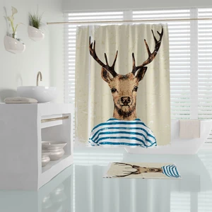Tropik Deer Banyo Duş Perdesi Tek Kanat 1X180X200