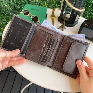 Eretna - Hakiki Deri Bozuk Para Bölmeli Erkek Cüzdan