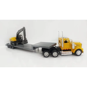 1:43 Long Haul Kenworth Taşıyıcı Tır ve Ekskavatör