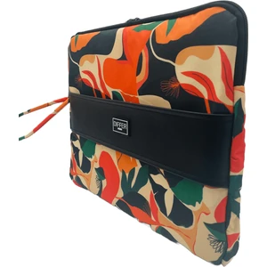 Studio 15.6'' Inç Soyut Yaprak Desen Turuncu Su Geçirmez Laptop/macbook/notebook/tablet/evrak Kılıfı