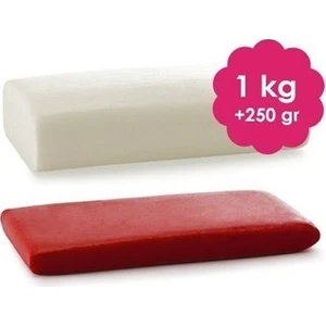 Pasta Market 1 kg Beyaz ve 200 gr Kırmızı Şeker Hamuru Set