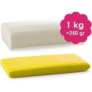 Pasta Market 1 kg Beyaz ve 200 gr Sarı Şeker Hamuru Set