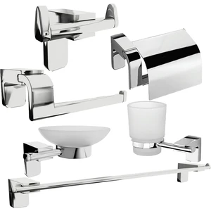 Paslanmaz Lux 6 Lı Banyo Seti ve Aksesuarı
