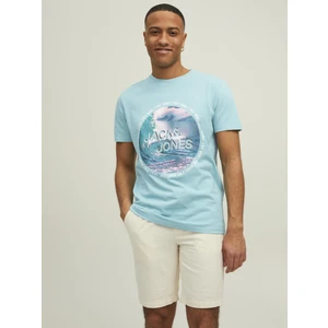 Jack & Jones Erkek Bisiklet Yaka Baskılı Tişört 12213771