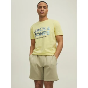Jack & Jones Erkek Bisiklet Yaka Baskılı Tişört 12213771