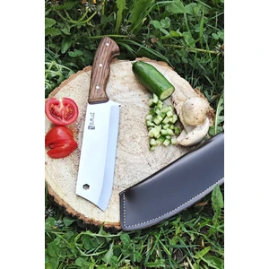 El Yapımı Outdoor Kamp Satır Dövme Çelik Deri Kılıf Set