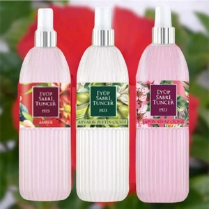 Eyüp Sabri Tuncer Eyüp Sabri Tuncer set Sprey Kolonya Amber 150 ml + Ayvalık Zeytin Çiçeği 150 ml + Japon Kiraz Çiçeği 150 ml