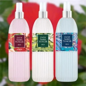 Eyüp Sabri Tuncer Eyüp Sabri Tuncer set Sprey Kolonya Amber 150 ml + Ayvalık Zeytin Çiçeği 150 ml + Okyanus 150 ml