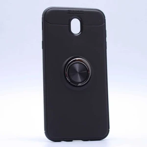 Samsung Galaxy J7 Pro Uyumlu Kılıf Standlı Manyetik Yüzüklü Esnek Yumuşak Silikon Case