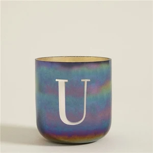 Metal U Harfli Kokulu Mum Gunmetal