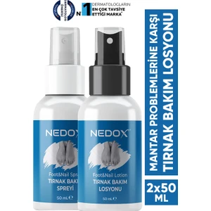Nedox El, Ayak, Tırnak ve Mantarlar İçin Pratik Bakım Sprey ve Losyon Seti 50 ml