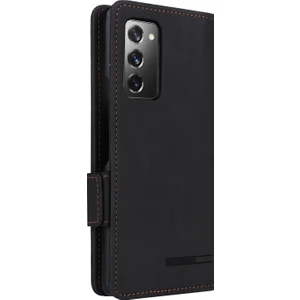 Samsung Galaxy Z Fold2 5g Siyah Için Manyetik Toka Deri Kasası( Yurt dışından )