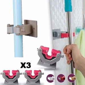 3 Lü Çok Amaçlı Mop Fırça Paspas Askı Aparatı