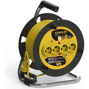 Profesyonel Makaralı Kablo St-E Serisi Termikli IP20 4 Soketli 25 Metre 3x1.5mm