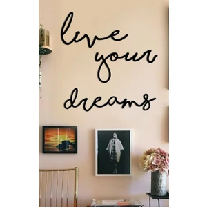 TVS Lazer Tasarım Live Your Dreams Ahşap Duvar Yazısı - Lazer Kesim Duvar Dekoru