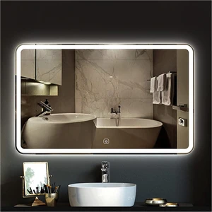 Global Led Mirror 80X120 cm Kumlamalı Dokunmatik Tuşlu Ledli Ayna Duvar Salon Banyo Wc Ofis Yatak Odası Boy Ledli Ayna