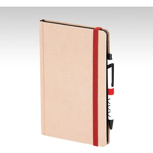Egesta Siyah Iç Sayfalı - Sert Kraft Kapak Defter 9X14 cm - 64 Yaprak ve Tükenmez Kalemli
