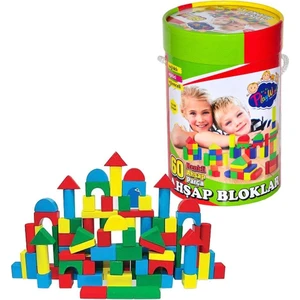 Onyıl Oyuncak  Silindir Kutuda Ahşap Renkli  Bloklar 60 Parça