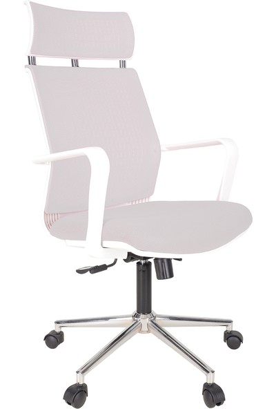 Gizmo Fileli Şef Bilgisayar Ofis Çalışma Sandalyesi Koltuğu FK1400 Beyaz