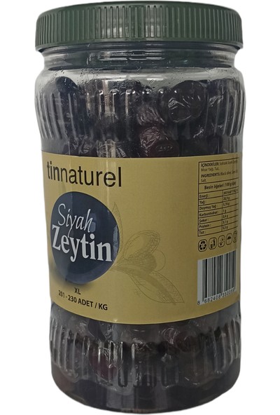 Tinnaturel Siyah Zeytin Xl 201-230 5 kg 5'li