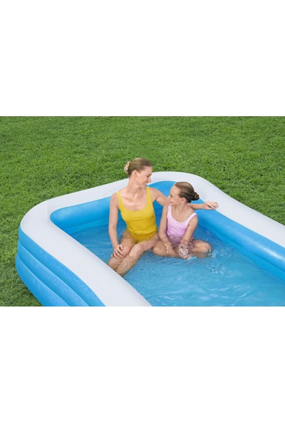 Bestway Dikdörtgen Jumbo Mavi Havuz 54009 (305 x 183 x 56 cm)