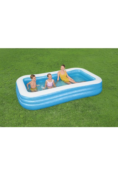 Bestway Dikdörtgen Jumbo Mavi Havuz 54009 (305 x 183 x 56 cm)