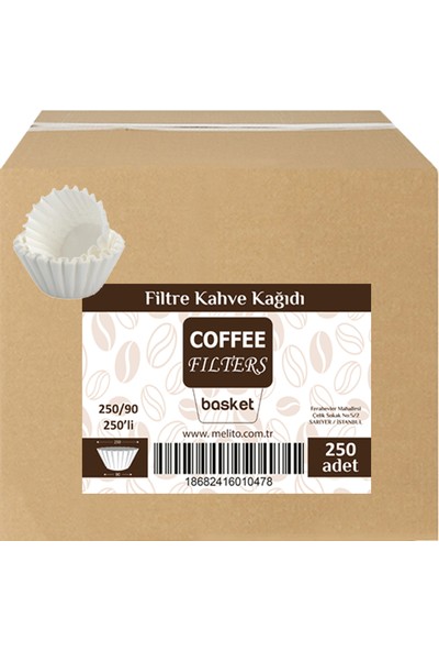 Coffee Filters 250/90 Basket Filtre Kahve Kağıdı 250'li