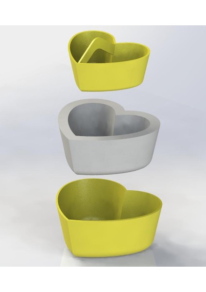 Kalp Çimento Tencere Kalip 11X4.5 cm Plastik Aparat fiyatları