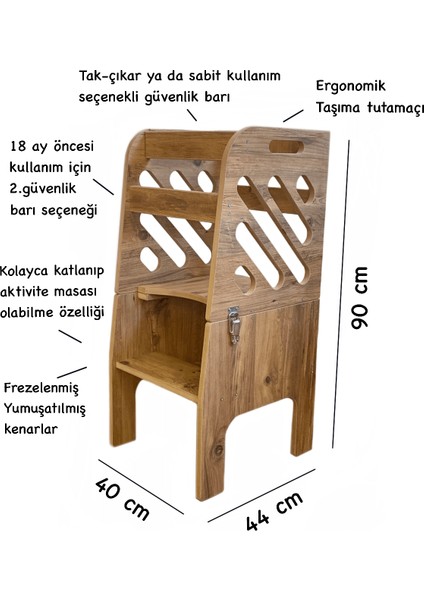 Katlanır Öğrenme Kulesi / Montessori Tower