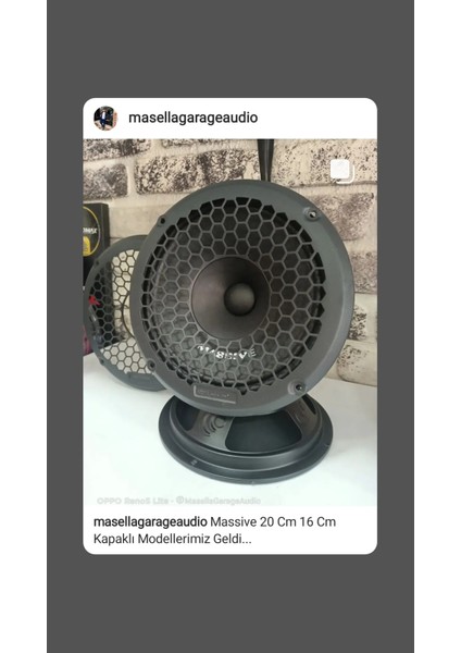 20 cm 400W 120RMS Kapaklı Midrange