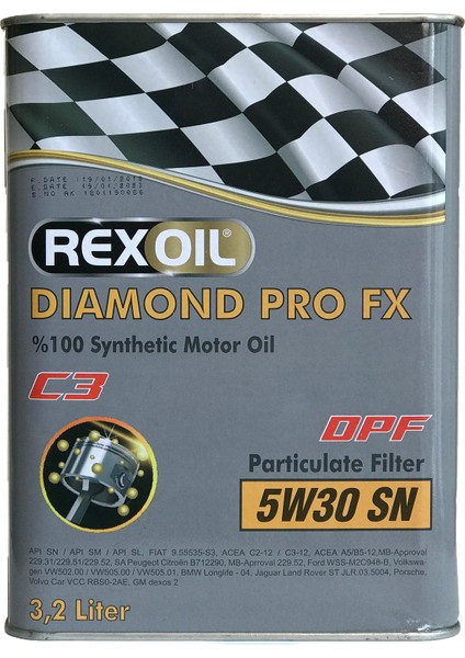 Diamond Pro FX 5W/30 Sn 3,2 Litre Motor Yağı ( Üretim Yılı: 2021 )