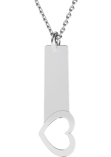 DMN Silver Uzatmalı Kalp 925 Ayar Gümüş Kolye